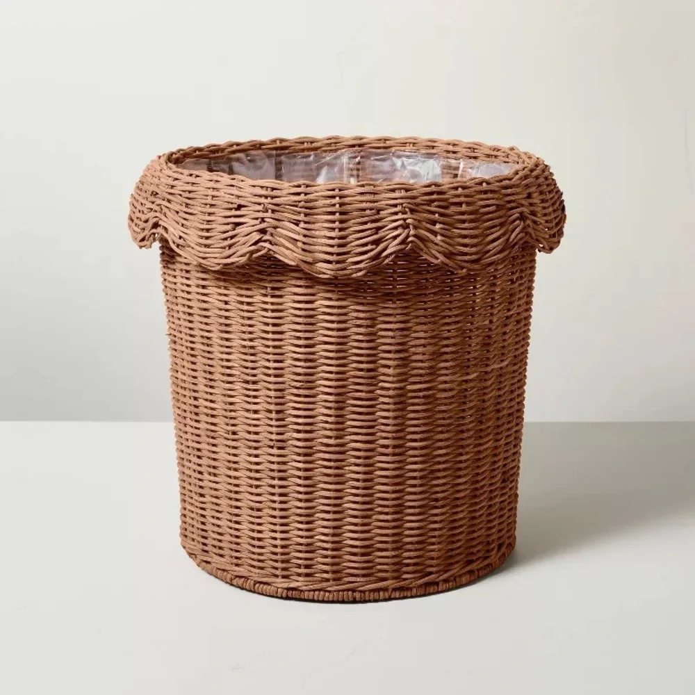 NWT | Scalloped Rattan Planter Basket - Hearth & Hand™ with Magnolia
